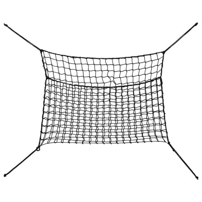 vidaXL Filets à foin 2 pcs rectangulaire noir 90x60 cm PP