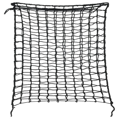 vidaXL Filets à foin 2 pcs carré noir 75x75 cm PP