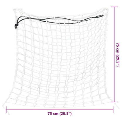 vidaXL Filets à foin 2 pcs carré blanc 75x75 cm PP