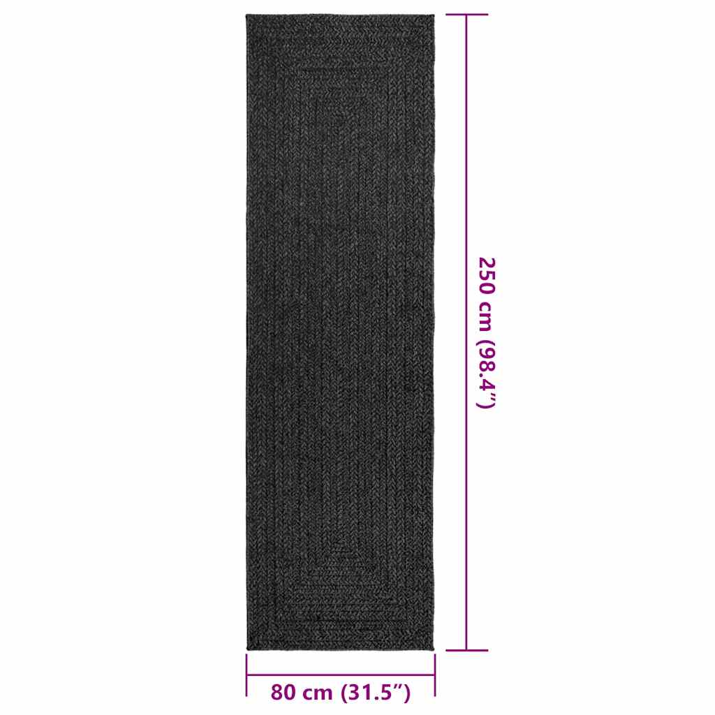 vidaXL Tapis ZIZUR 80x250 cm aspect de jute intérieur extérieur