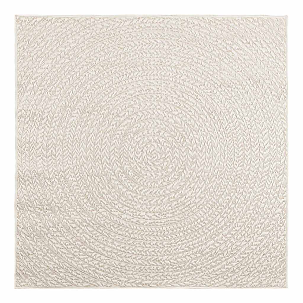 vidaXL Tapis ZIZUR crème 120x120 cm aspect de jute intérieur extérieur