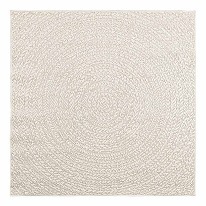 vidaXL Tapis ZIZUR crème 120x120 cm aspect de jute intérieur extérieur