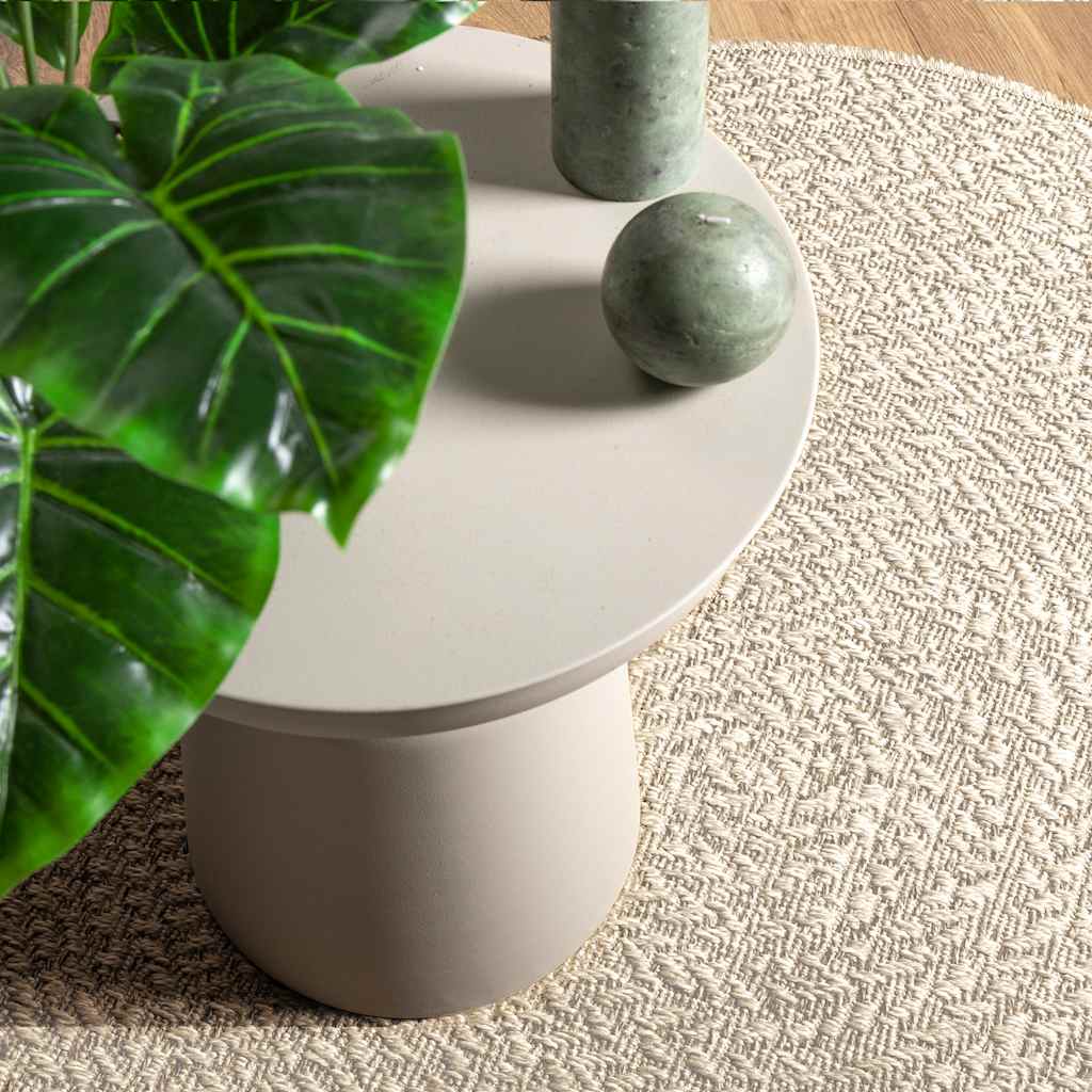 vidaXL Tapis ZIZUR crème Ø 120cm aspect de jute intérieur et extérieur