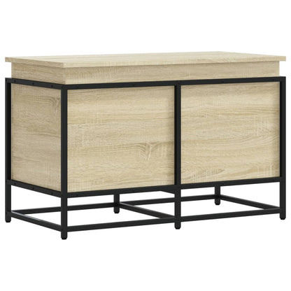 vidaXL Boîte de rangement avec couvercle chêne sonoma bois ingénierie
