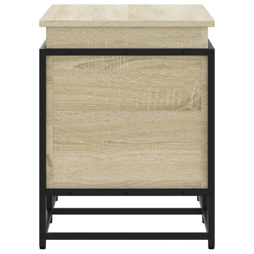 vidaXL Boîte de rangement avec couvercle chêne sonoma bois ingénierie
