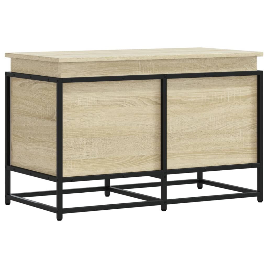 vidaXL Boîte de rangement avec couvercle chêne sonoma bois ingénierie