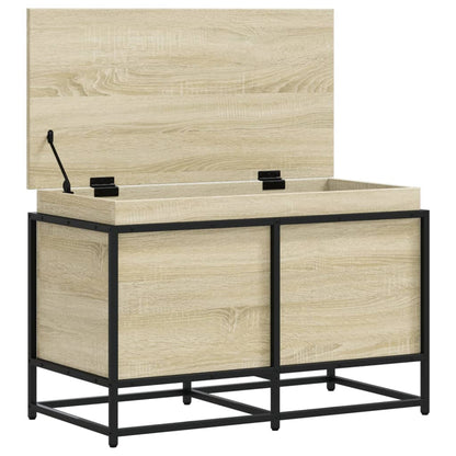 vidaXL Boîte de rangement avec couvercle chêne sonoma bois ingénierie
