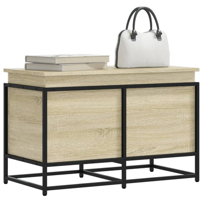 vidaXL Boîte de rangement avec couvercle chêne sonoma bois ingénierie