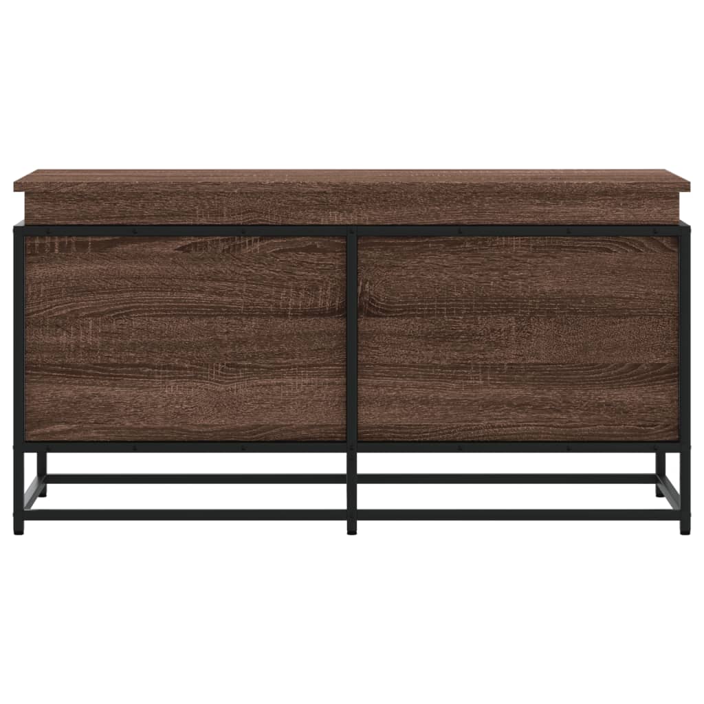 vidaXL Boîte de rangement avec couvercle chêne marron bois ingénierie