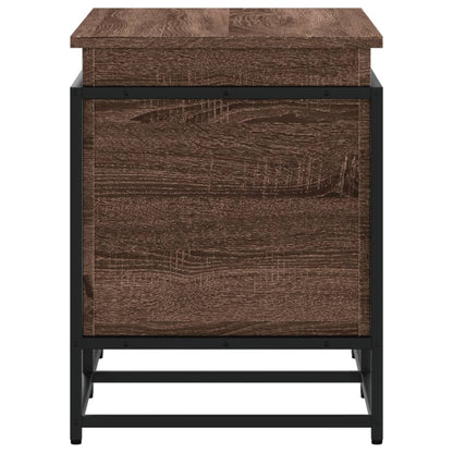 vidaXL Boîte de rangement avec couvercle chêne marron bois ingénierie