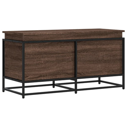 vidaXL Boîte de rangement avec couvercle chêne marron bois ingénierie