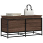 vidaXL Boîte de rangement avec couvercle chêne marron bois ingénierie