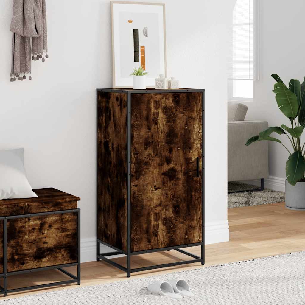 vidaXL Étagère à chaussures chêne fumé 48x38x97,5 cm bois d'ingénierie