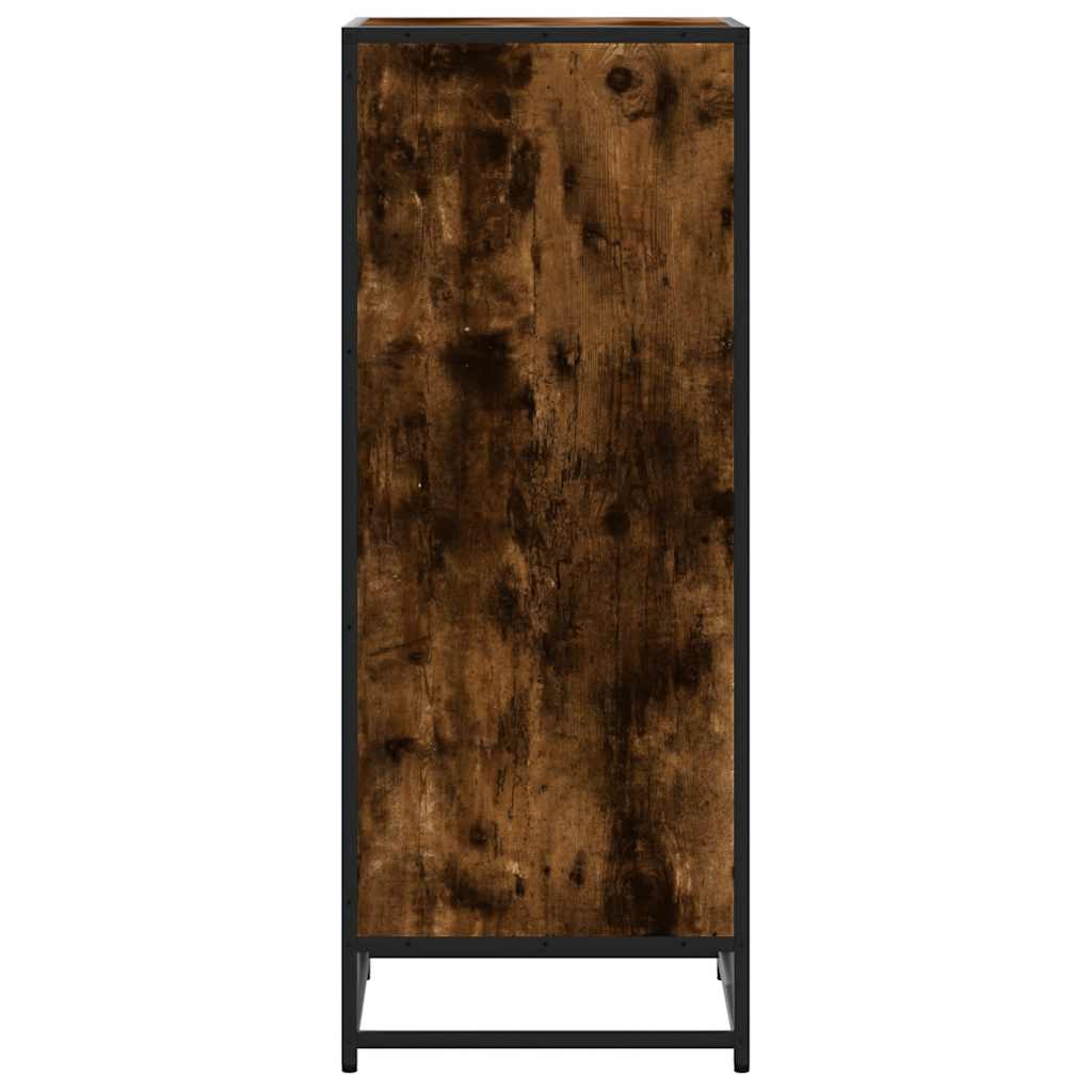 vidaXL Étagère à chaussures chêne fumé 48x38x97,5 cm bois d'ingénierie