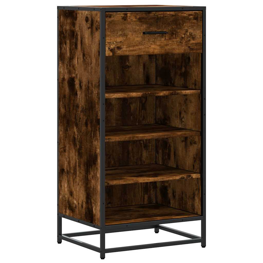 vidaXL Étagère à chaussures chêne fumé 48x38x97,5 cm bois d'ingénierie