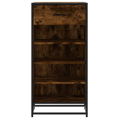 vidaXL Étagère à chaussures chêne fumé 48x38x97,5 cm bois d'ingénierie