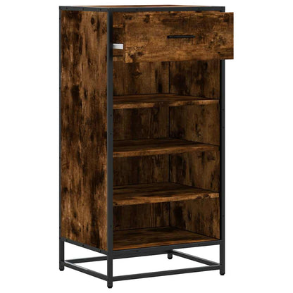 vidaXL Étagère à chaussures chêne fumé 48x38x97,5 cm bois d'ingénierie