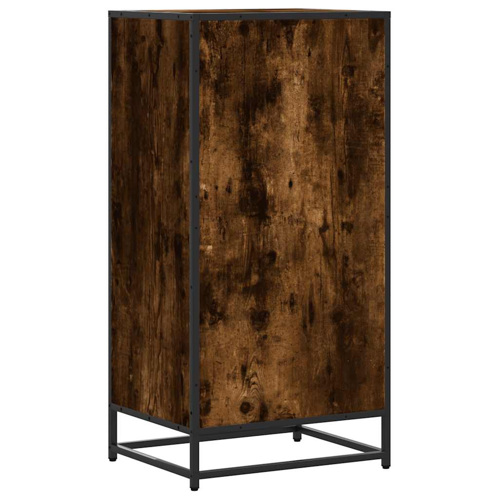 vidaXL Étagère à chaussures chêne fumé 48x38x97,5 cm bois d'ingénierie