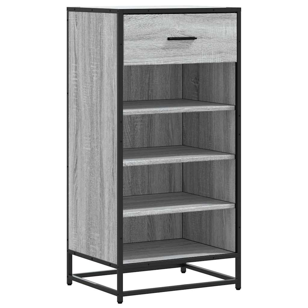 vidaXL Étagère à chaussures sonoma gris 48x38x97,5 cm bois ingénierie