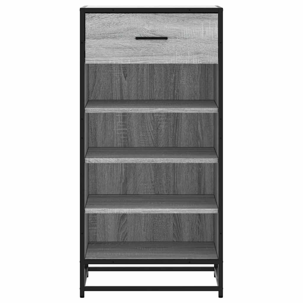 vidaXL Étagère à chaussures sonoma gris 48x38x97,5 cm bois ingénierie