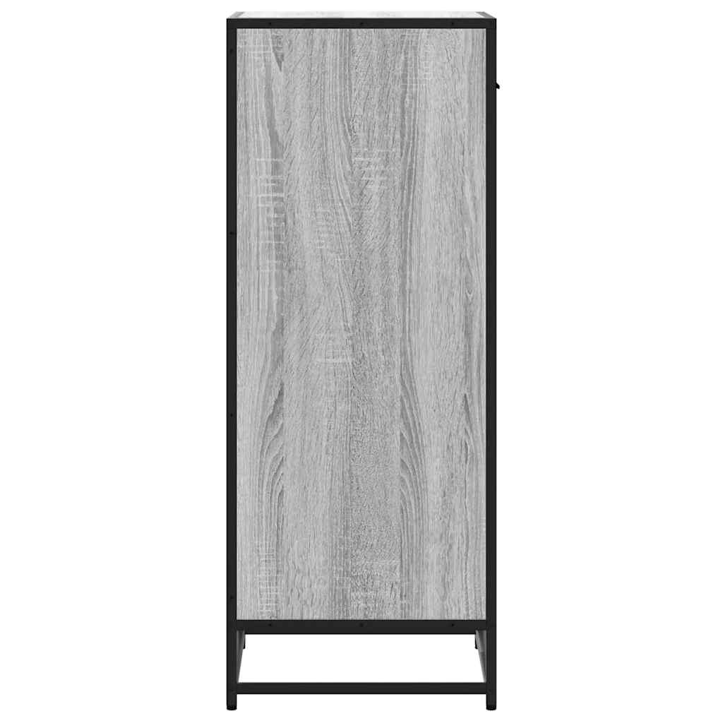vidaXL Étagère à chaussures sonoma gris 48x38x97,5 cm bois ingénierie