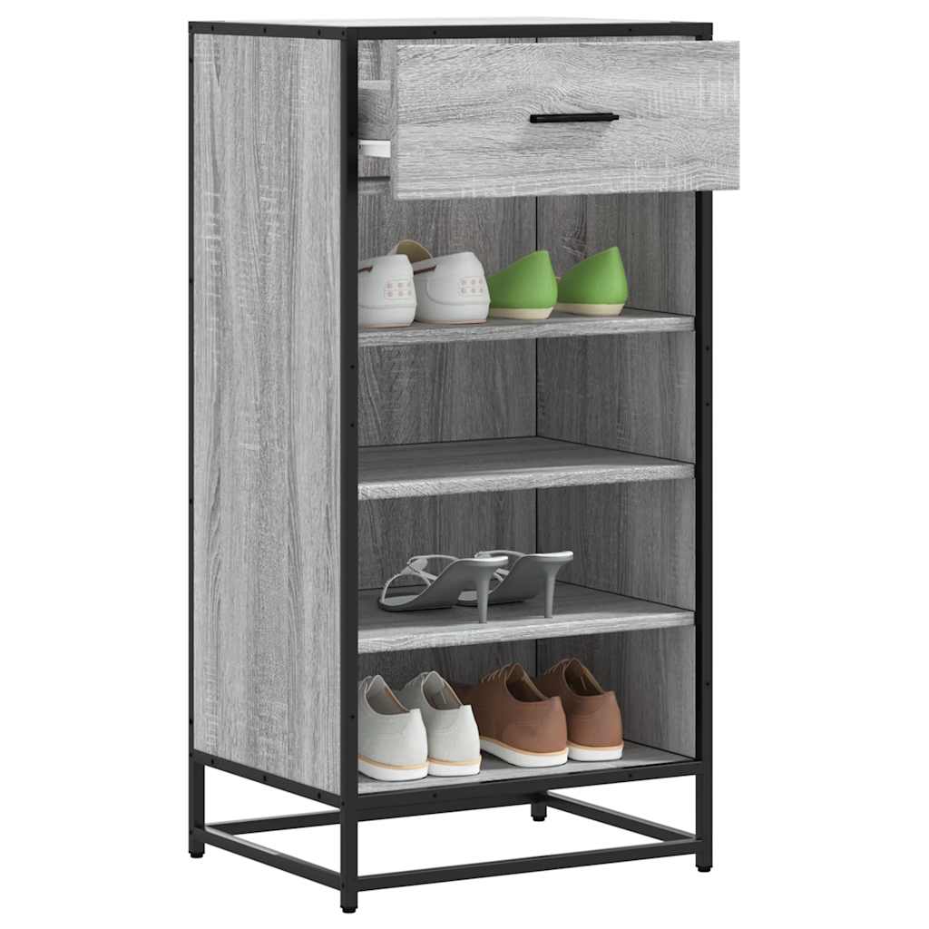 vidaXL Étagère à chaussures sonoma gris 48x38x97,5 cm bois ingénierie