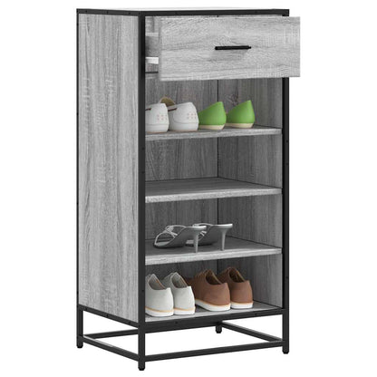 vidaXL Étagère à chaussures sonoma gris 48x38x97,5 cm bois ingénierie