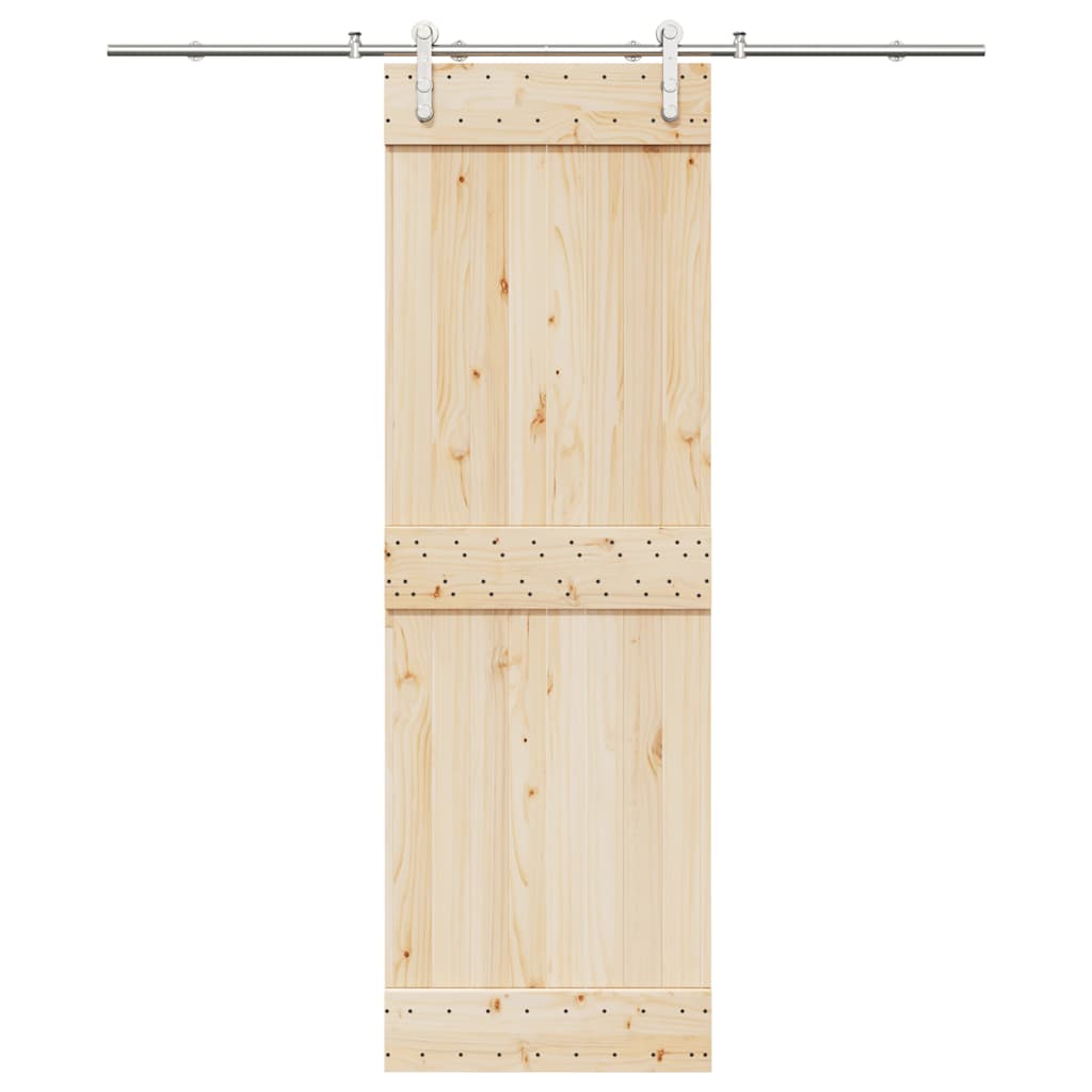 vidaXL Kit fixation porte coulissante 200 cm Acier inoxydable Argenté