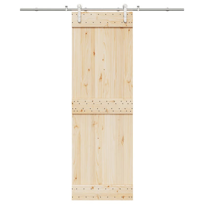 vidaXL Kit fixation porte coulissante 200 cm Acier inoxydable Argenté