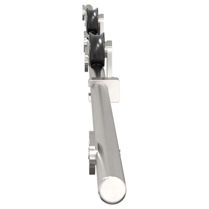 vidaXL Kit fixation porte coulissante 200 cm Acier inoxydable Argenté