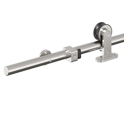 vidaXL Kit fixation porte coulissante 200 cm Acier inoxydable Argenté