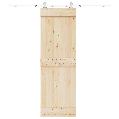 vidaXL Kit fixation porte coulissante 200 cm Acier inoxydable Argenté