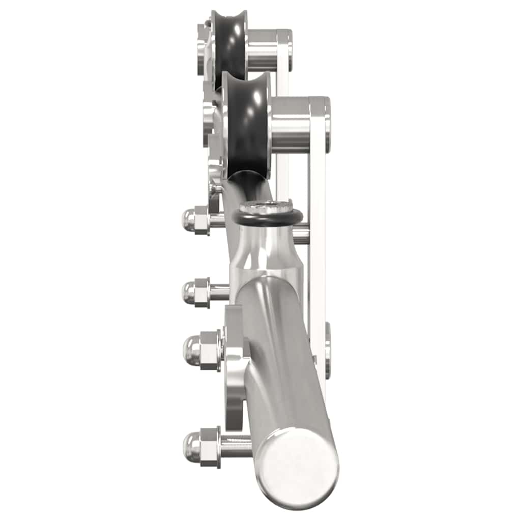 vidaXL Kit fixation porte coulissante 183 cm Acier inoxydable Argenté