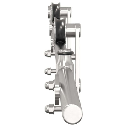 vidaXL Kit fixation porte coulissante 183 cm Acier inoxydable Argenté