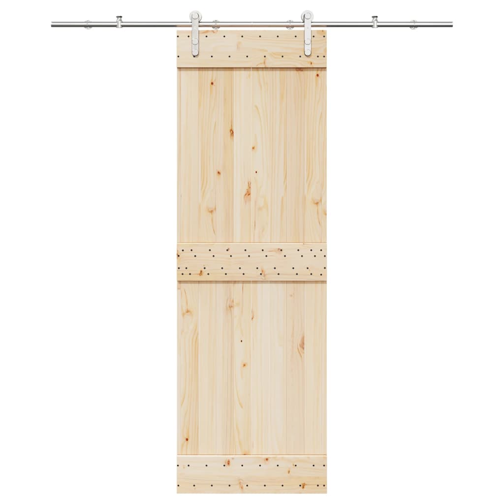 vidaXL Kit fixation porte coulissante 183 cm Acier inoxydable Argenté