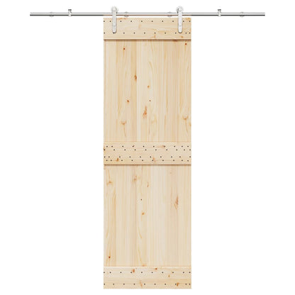 vidaXL Kit fixation porte coulissante 183 cm Acier inoxydable Argenté