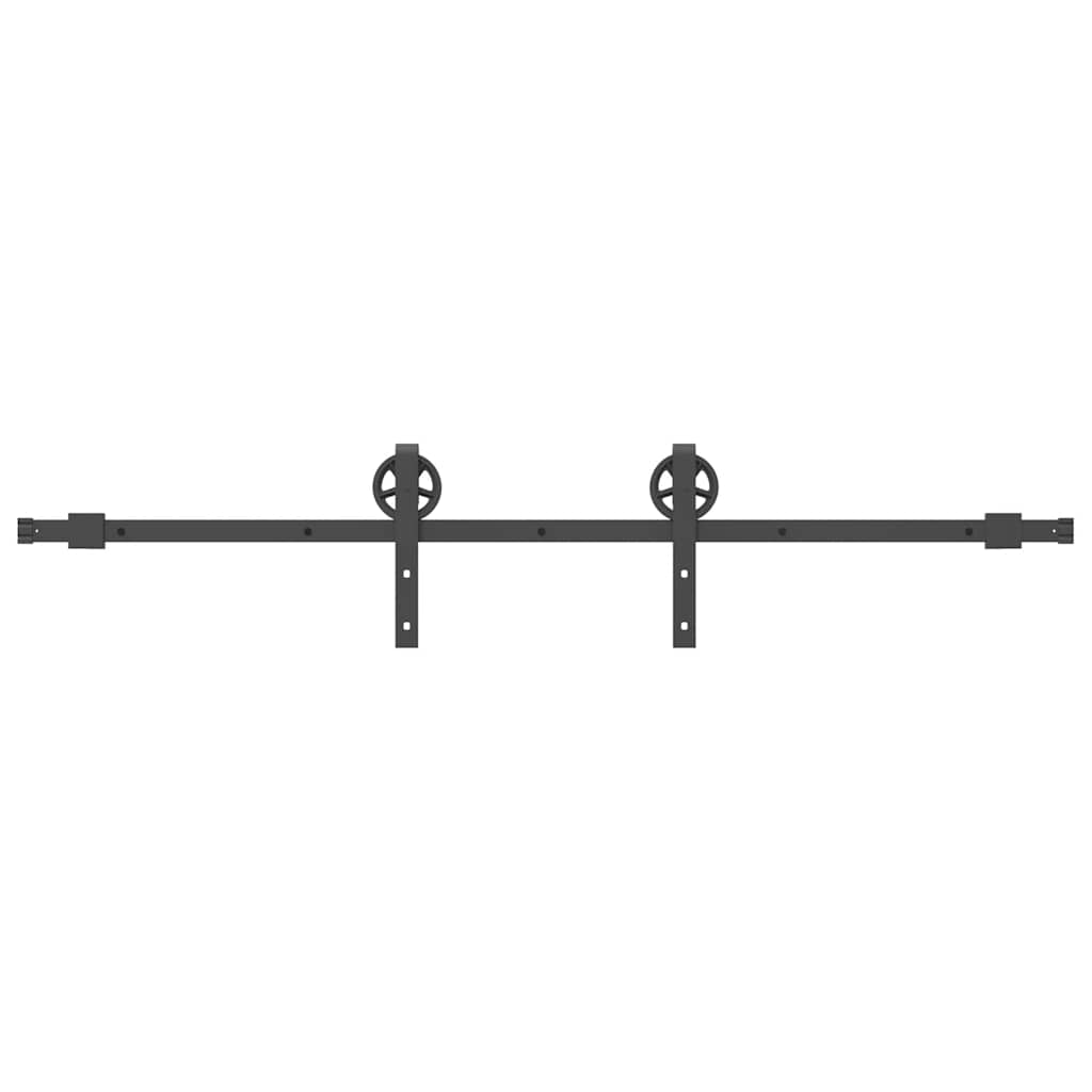 vidaXL Kit de quincaillerie de porte coulissante 183 cm Acier Noir