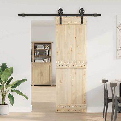 vidaXL Kit de quincaillerie de porte coulissante 183 cm Acier Noir