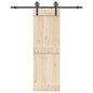 vidaXL Kit de quincaillerie de porte coulissante 183 cm Acier Noir