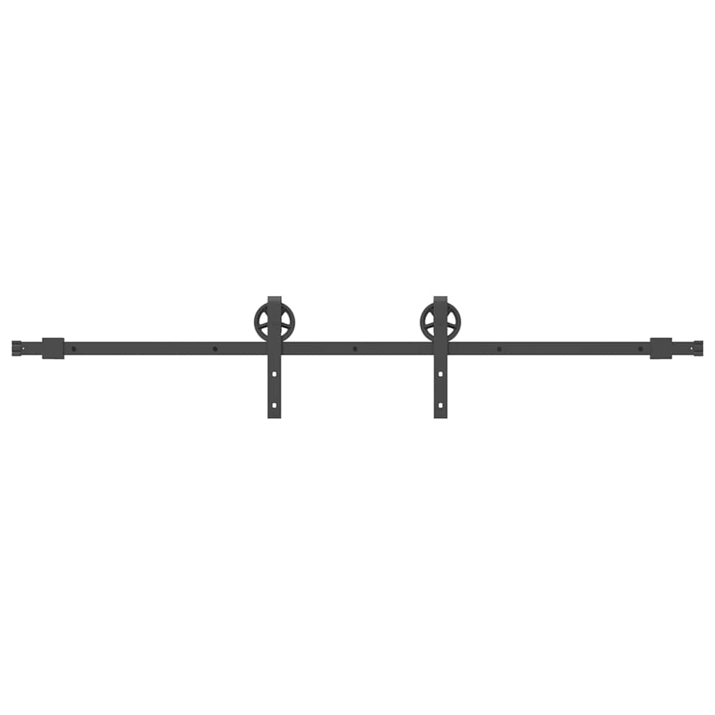 vidaXL Kit de quincaillerie de porte coulissante 200 cm Acier Noir