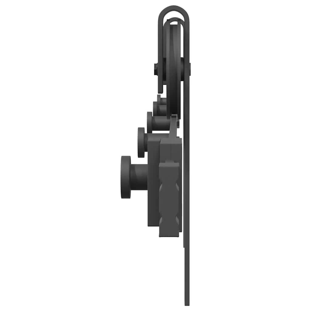 vidaXL Kit de quincaillerie de porte coulissante 200 cm Acier Noir