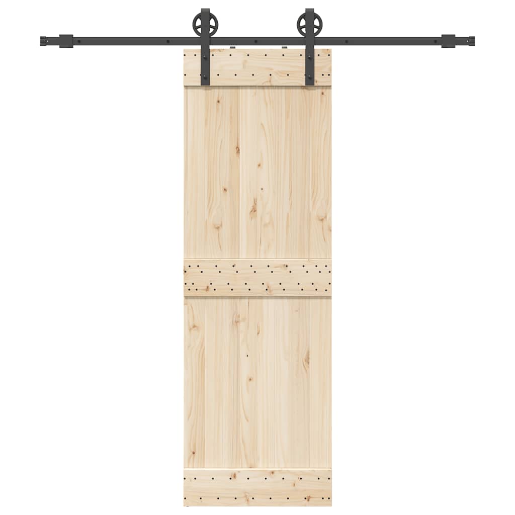 vidaXL Kit de quincaillerie de porte coulissante 200 cm Acier Noir