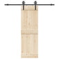 vidaXL Kit de quincaillerie de porte coulissante 200 cm Acier Noir