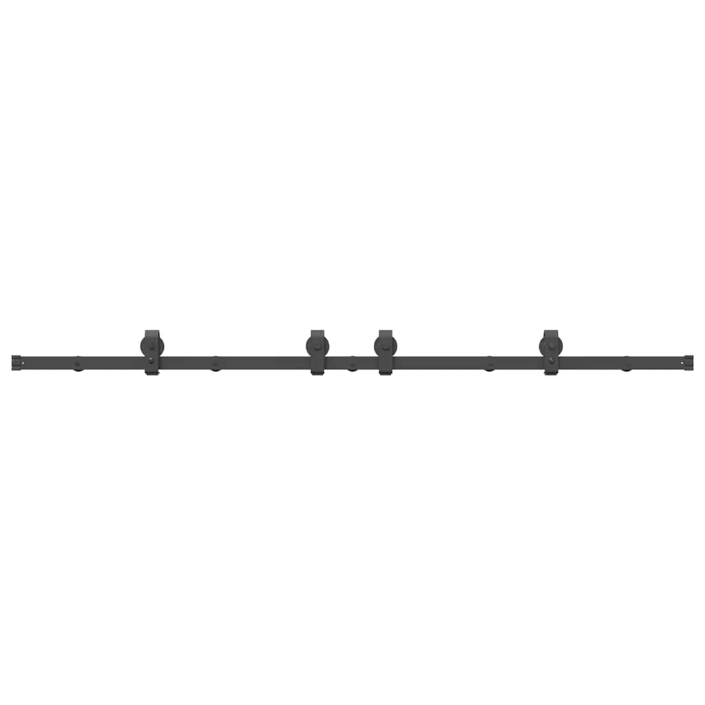 vidaXL Kit de quincaillerie de porte coulissante 200 cm Acier Noir