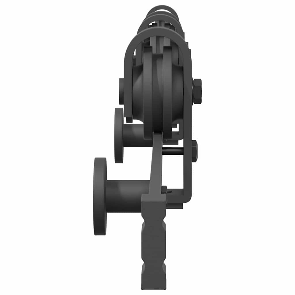 vidaXL Kit de quincaillerie de porte coulissante 200 cm Acier Noir