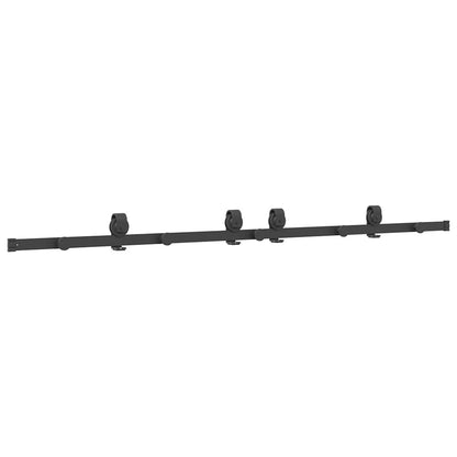 vidaXL Kit de quincaillerie de porte coulissante 200 cm Acier Noir
