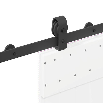 vidaXL Kit de quincaillerie de porte coulissante 200 cm Acier Noir