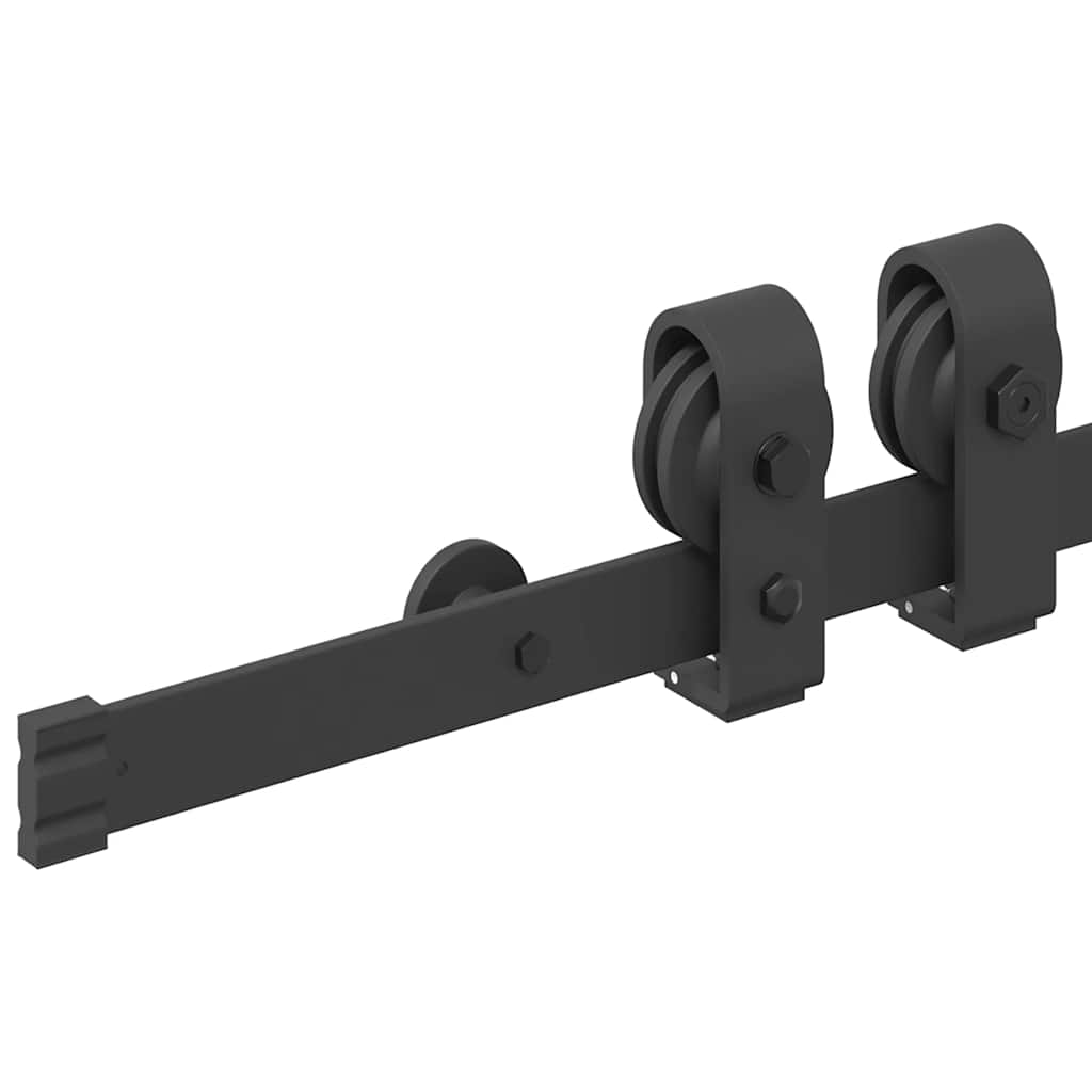 vidaXL Kit de quincaillerie de porte coulissante 200 cm Acier Noir