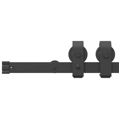 vidaXL Kit de quincaillerie de porte coulissante 200 cm Acier Noir