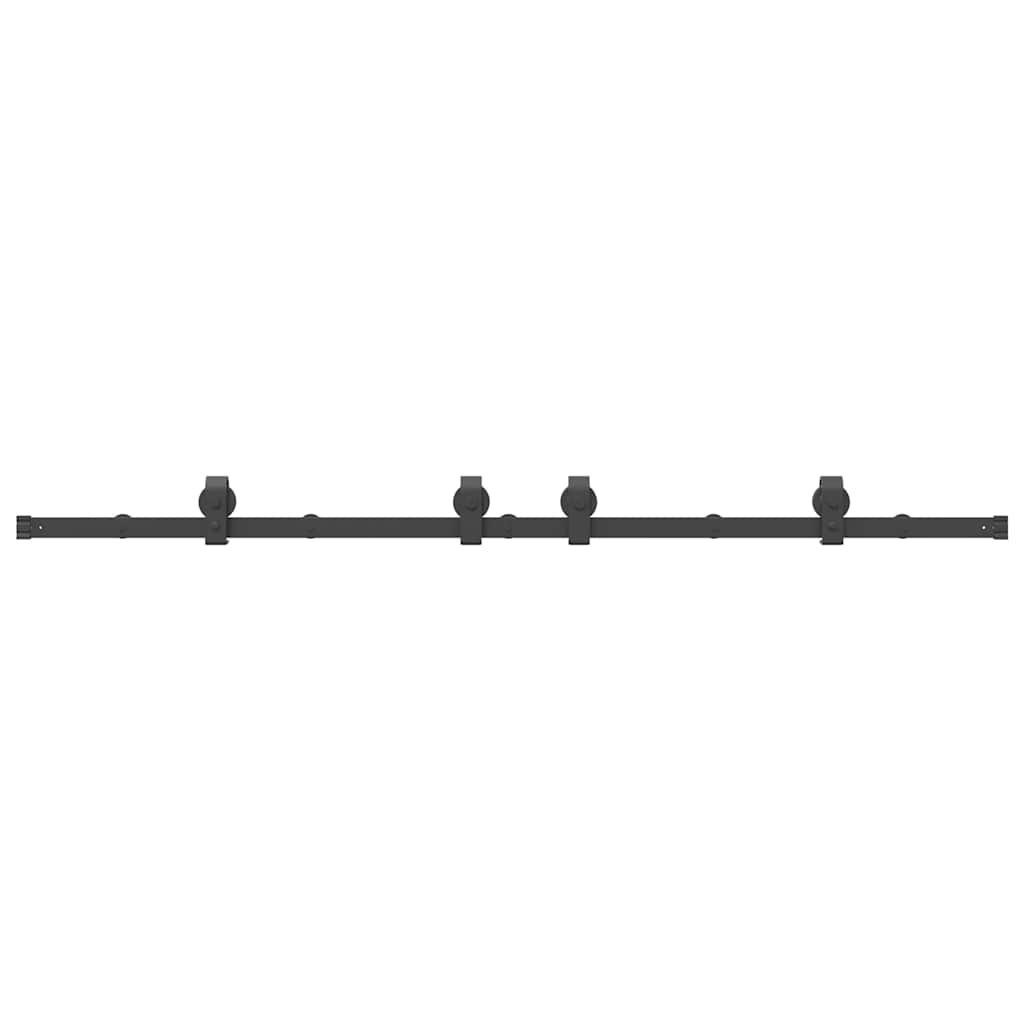 vidaXL Kit de quincaillerie de porte coulissante 183 cm Acier Noir